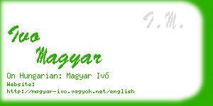 ivo magyar business card